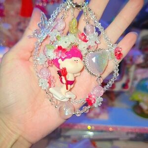 Charming Pink and Silver Beaded Necklace